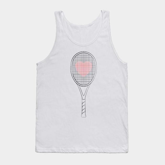 I Love Tennis B Tank Top by Worldengine